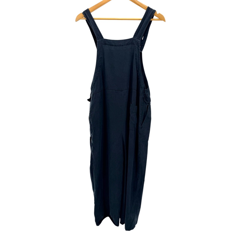 Whistles Riley Dungarees Black Tencel Lyocell Overalls Jumpsuit US 6 UK 10 - Picture 7 of 9